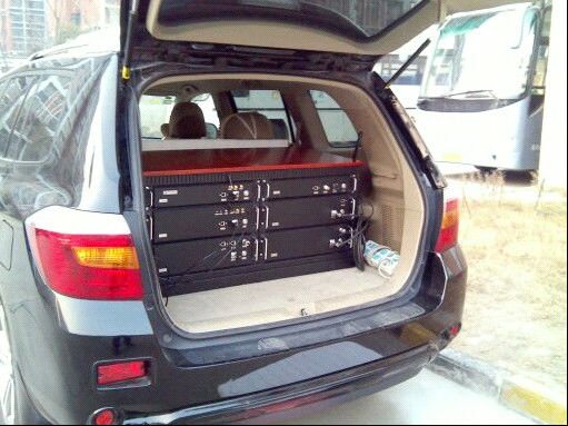 220VAC পাওয়ার সাপ্লাই মোবাইল ফোন ইন্টারসেপশন যানবাহন অ্যাক্টিভ ইন্টারসেপ্টর মাউন্ট করা হয়েছে